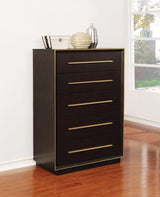 Durango Smoked Peppercorn 5-Drawer Chest from Coaster - Luna Furniture