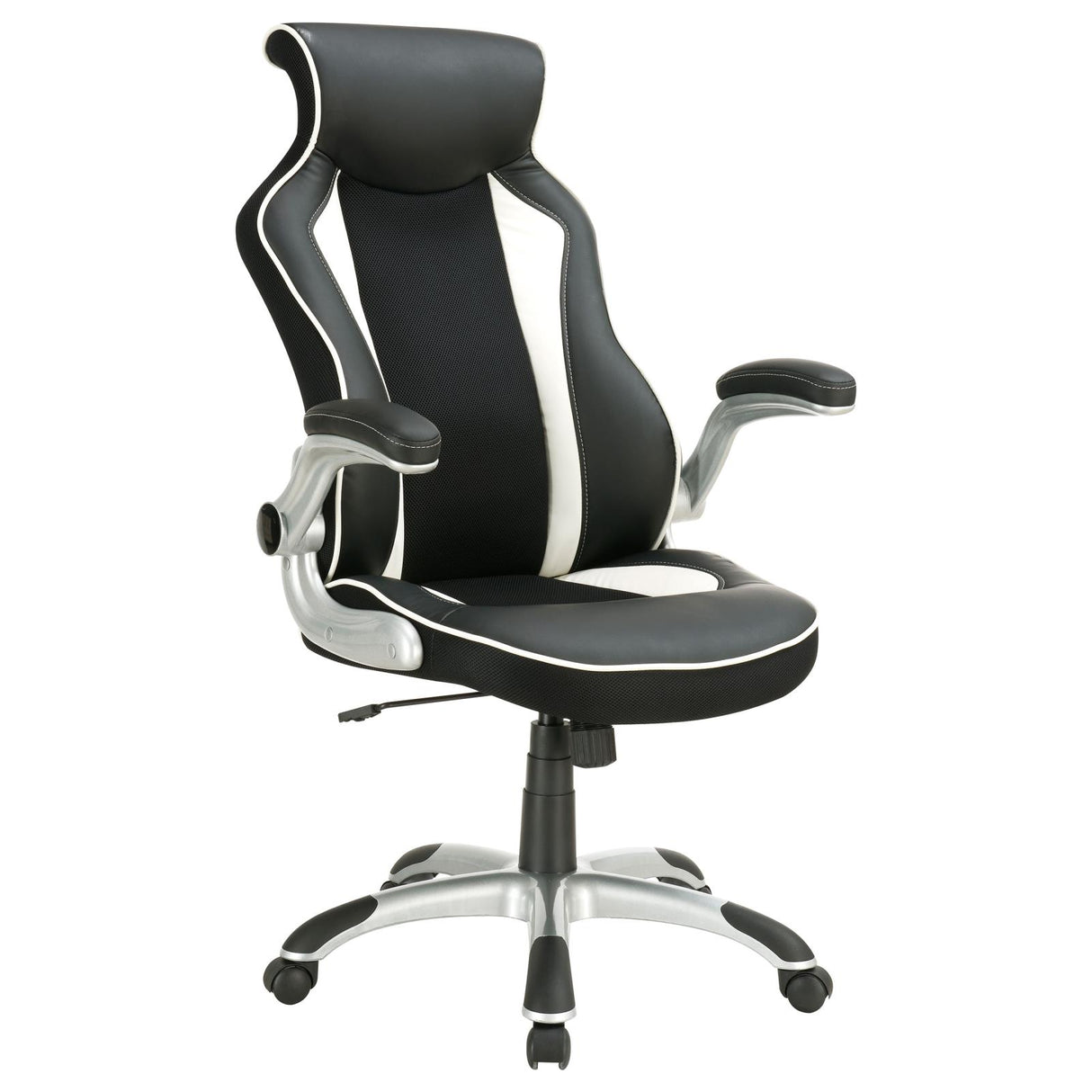 Dustin Black and Silver Adjustable Height Office Chair from Coaster - Luna Furniture