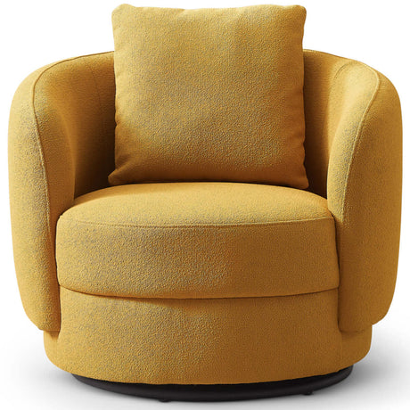 Dylan Dark Yellow Boucle Lounge Chair from Midinmod - Luna Furniture