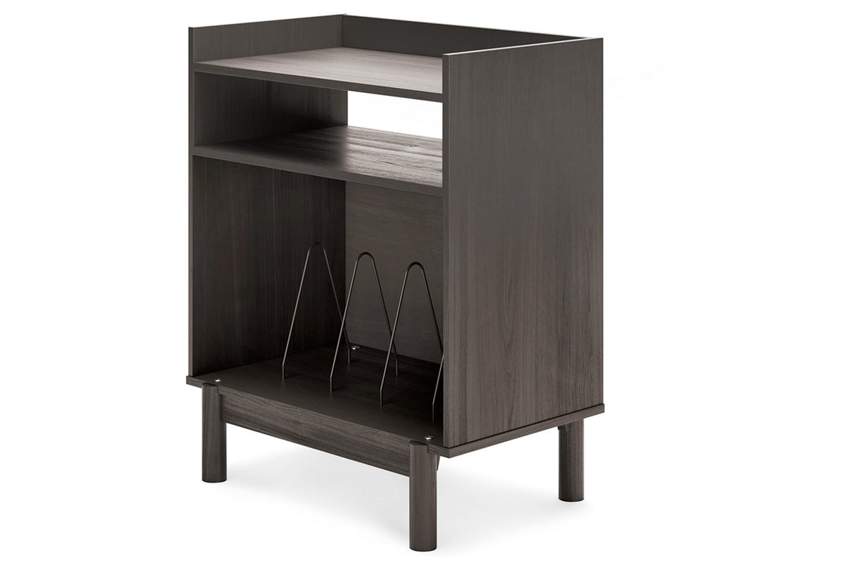 Brymont Dark Gray Turntable Accent Console