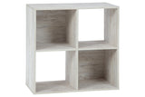 Paxberry Whitewash Four Cube Organizer -  - Luna Furniture