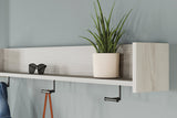 Socalle Light Natural Wall Mounted Coat Rack with Shelf