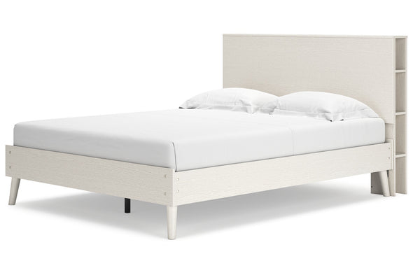 Aprilyn White Queen Bookcase Bed