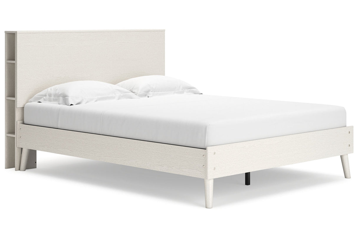 Aprilyn White Queen Bookcase Bed