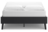 Charlang Black Full Platform Bed - Ashley - Luna Furniture
