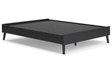 Charlang Black Queen Platform Bed -  - Luna Furniture