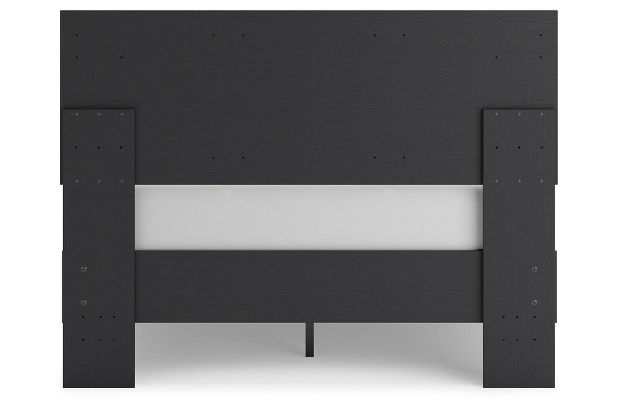 Charlang Two-tone Full Panel Platform Bed