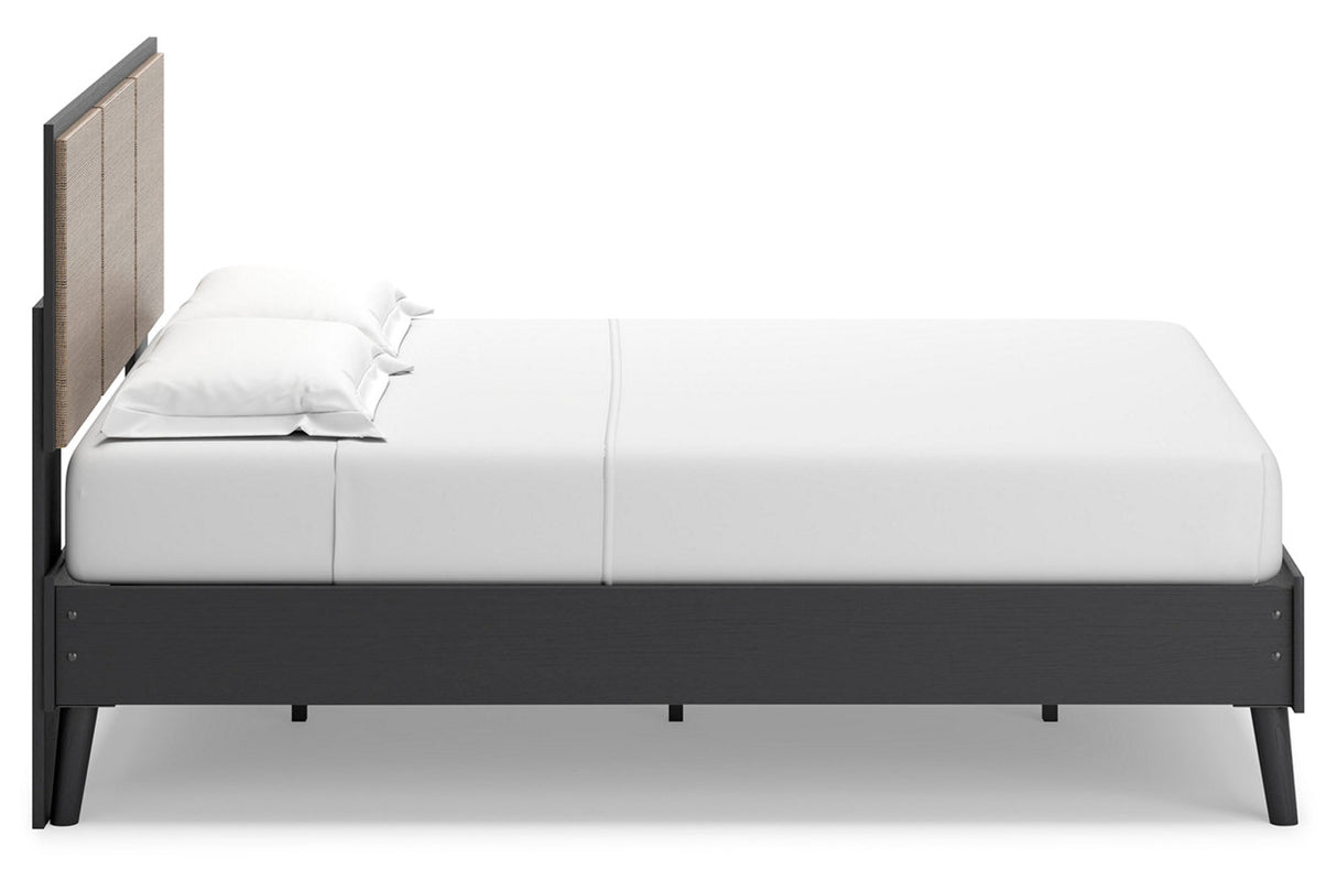 Charlang Two-tone Full Panel Platform Bed
