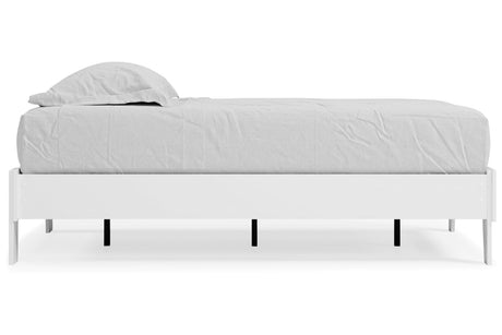Piperton White Twin Platform Base Bed from Ashley - Luna Furniture