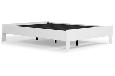 Piperton White Full Platform Base Bed from Ashley - Luna Furniture