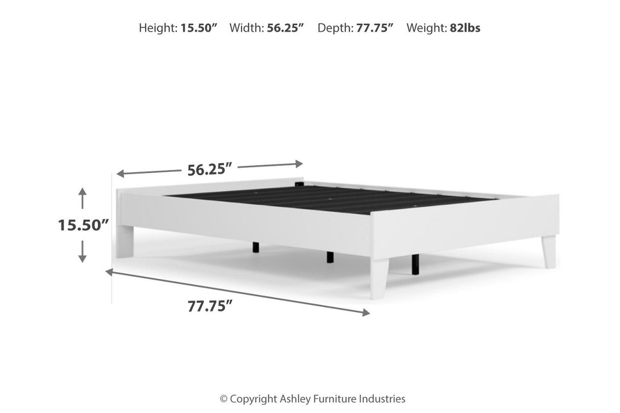 Piperton White Full Platform Base Bed from Ashley - Luna Furniture
