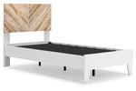 Piperton Two-tone Brown/White Twin Panel Platform Bed