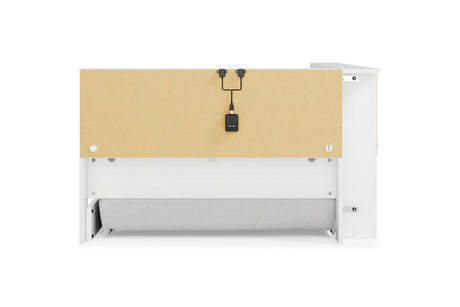 Piperton White Twin Bookcase Corner Storage Bed from Ashley - Luna Furniture