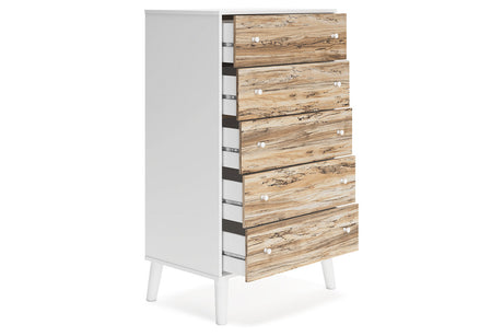 Piperton Two-tone Brown/White Chest of Drawers