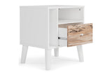 Piperton Two-tone Brown/White Nightstand from Ashley - Luna Furniture