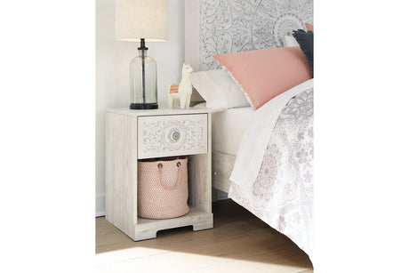 Paxberry Whitewash Nightstand from Ashley - Luna Furniture