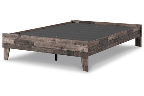 Neilsville Multi Gray Full Platform Base Bed from Ashley - Luna Furniture