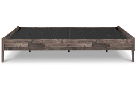 Neilsville Multi Gray Queen Platform Base Bed from Ashley - Luna Furniture
