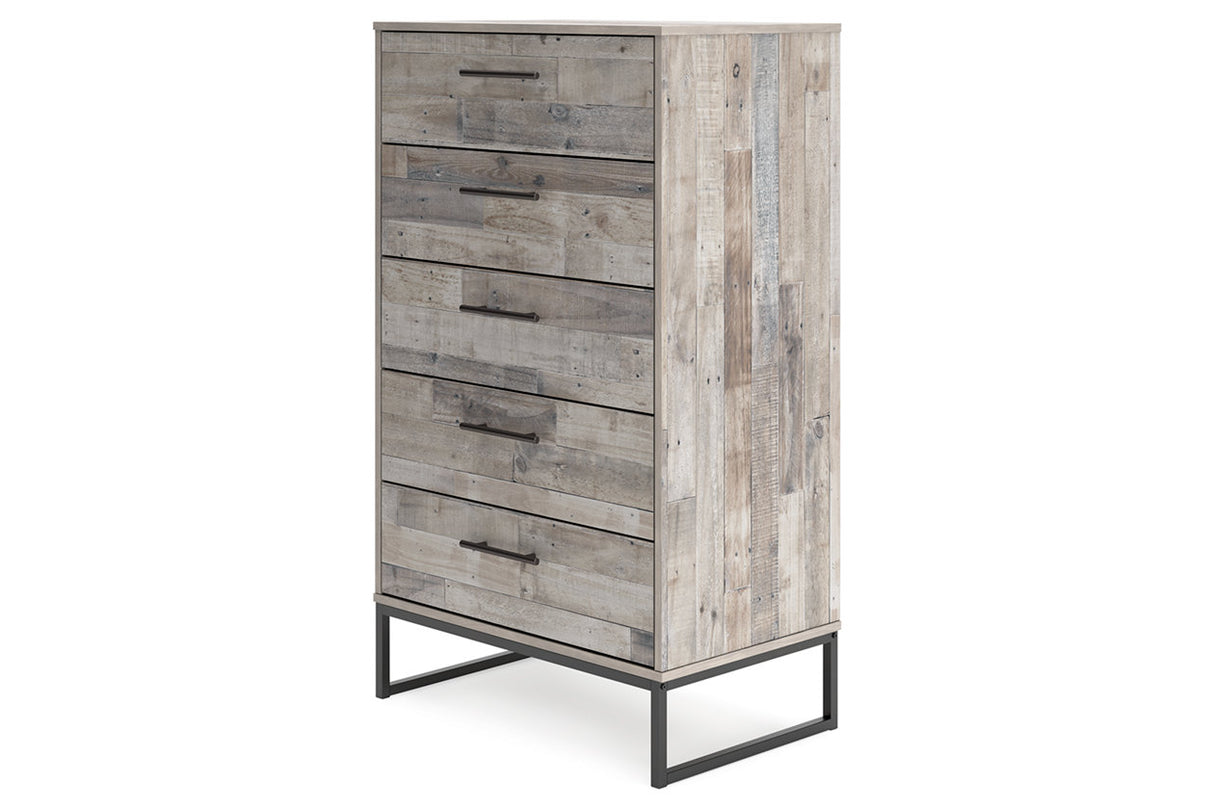 Neilsville Whitewash Chest of Drawers from Ashley - Luna Furniture