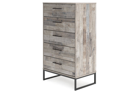 Neilsville Whitewash Chest of Drawers from Ashley - Luna Furniture
