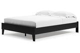 Finch Black Queen Platform Base Bed from Ashley - Luna Furniture