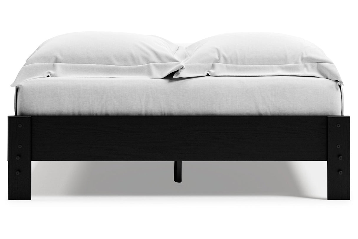 Finch Black Queen Platform Base Bed from Ashley - Luna Furniture