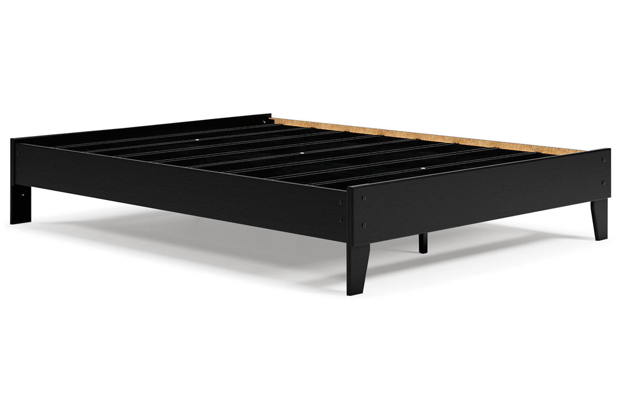 Finch Black Queen Platform Base Bed from Ashley - Luna Furniture
