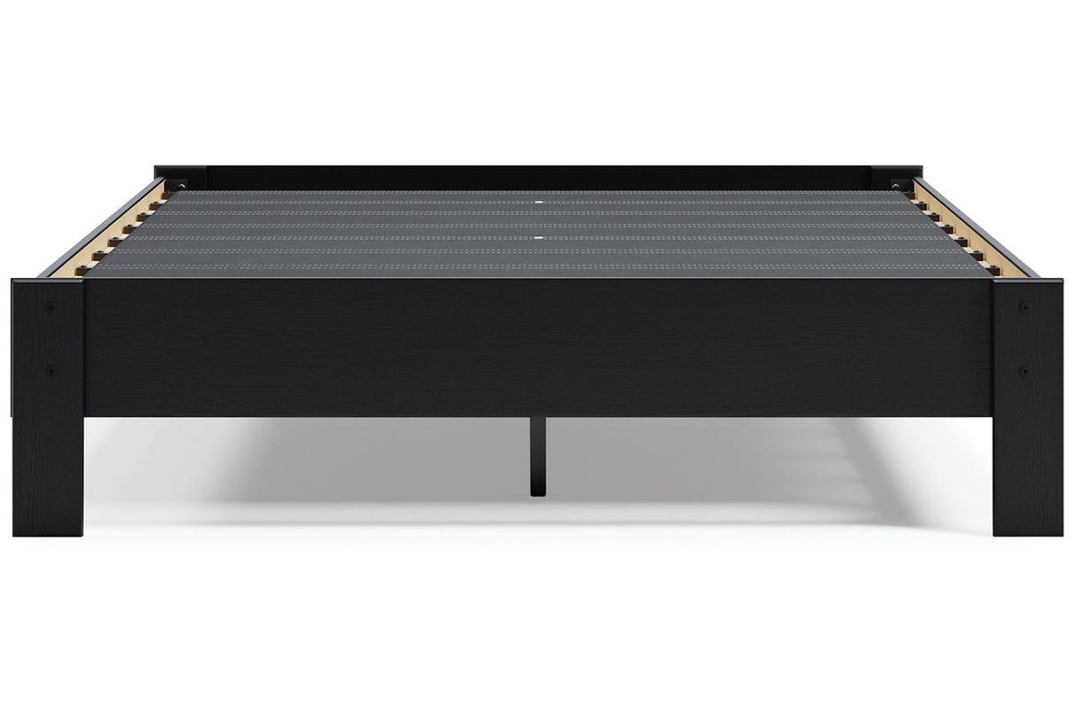 Finch Black Queen Platform Base Bed from Ashley - Luna Furniture