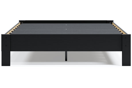 Finch Black Queen Platform Base Bed from Ashley - Luna Furniture