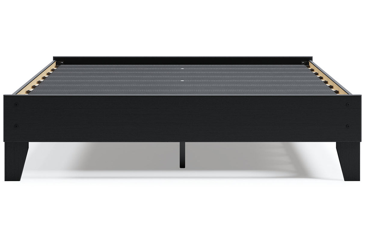 Finch Black Queen Platform Base Bed from Ashley - Luna Furniture