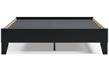 Finch Black Queen Platform Base Bed from Ashley - Luna Furniture