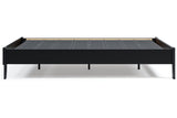Finch Black Queen Platform Base Bed from Ashley - Luna Furniture