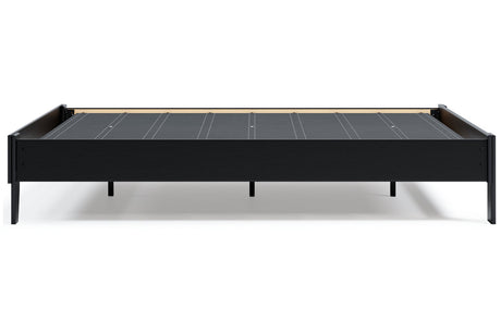 Finch Black Queen Platform Base Bed from Ashley - Luna Furniture