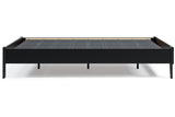 Finch Black Queen Platform Base Bed from Ashley - Luna Furniture