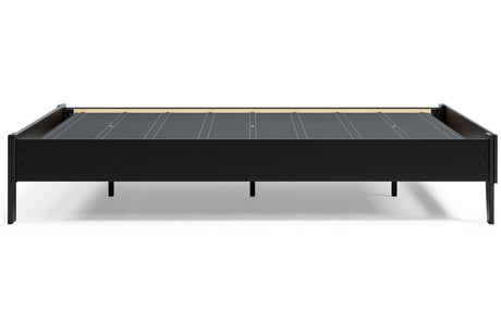 Finch Black Queen Platform Base Bed from Ashley - Luna Furniture