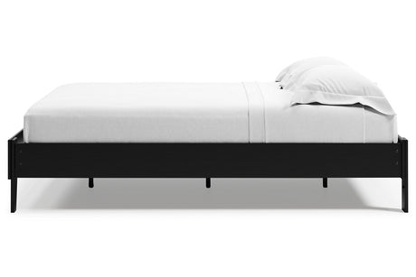 Finch Black Queen Platform Base Bed from Ashley - Luna Furniture