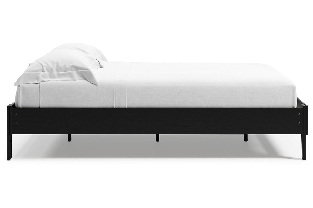 Finch Black Queen Platform Base Bed from Ashley - Luna Furniture