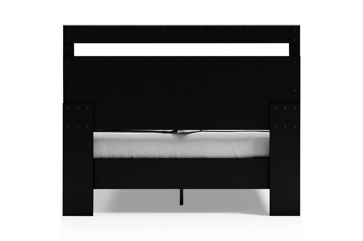 Finch Black Queen Platform Bed from Ashley - Luna Furniture