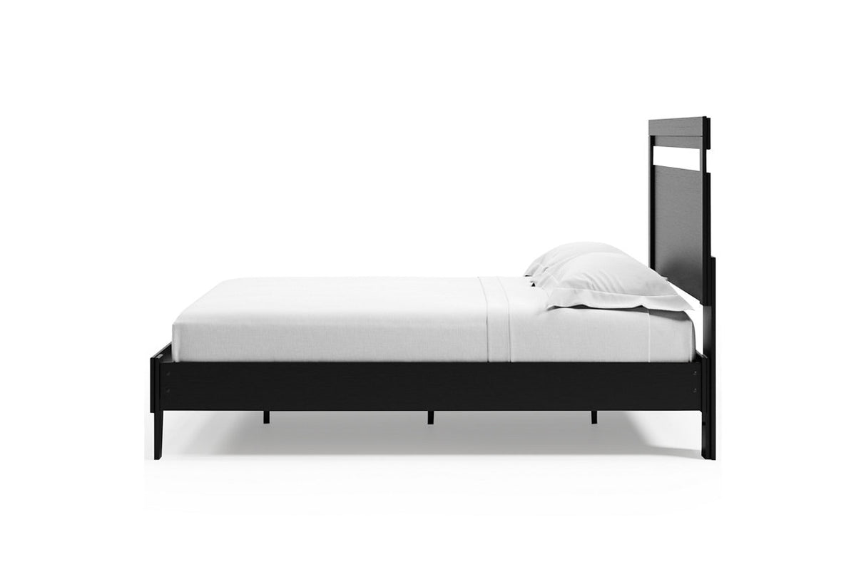 Finch Black Queen Platform Bed from Ashley - Luna Furniture