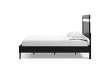 Finch Black Queen Platform Bed from Ashley - Luna Furniture