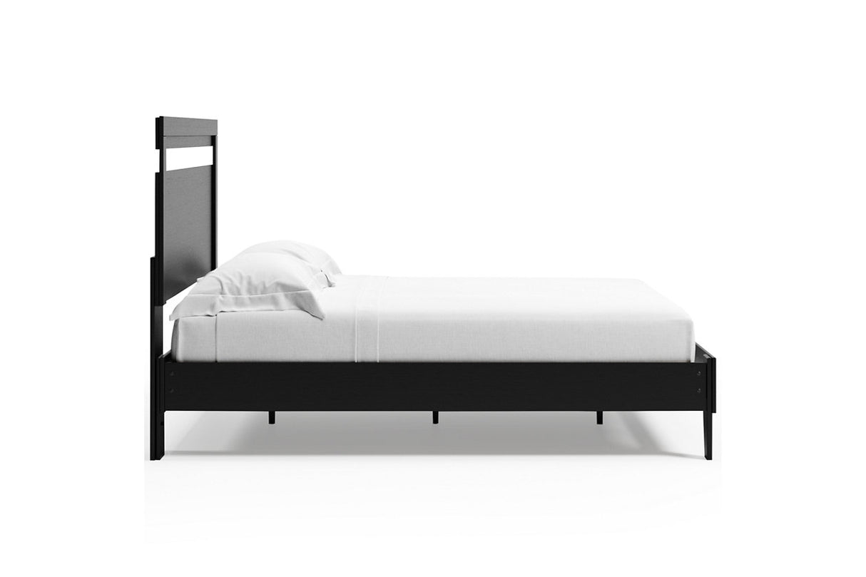 Finch Black Queen Platform Bed from Ashley - Luna Furniture