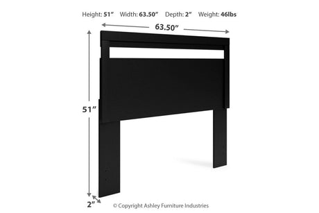 Finch Black Queen Panel Headboard from Ashley - Luna Furniture