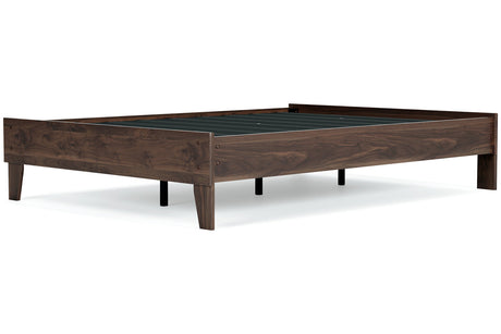 Calverson Mocha Full Platform Base Bed from Ashley - Luna Furniture