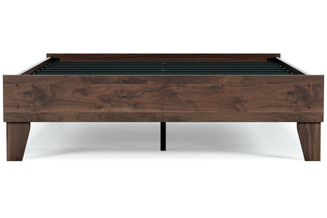 Calverson Mocha Full Platform Base Bed from Ashley - Luna Furniture