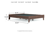 Calverson Mocha Queen Platform Bed -  - Luna Furniture