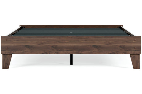 Calverson Mocha Queen Platform Base Bed from Ashley - Luna Furniture