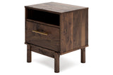 Calverson Mocha Nightstand from Ashley - Luna Furniture