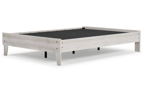 Shawburn Whitewash Full Platform Base Bed from Ashley - Luna Furniture