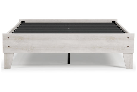 Shawburn Whitewash Full Platform Base Bed from Ashley - Luna Furniture