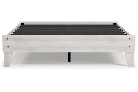 Shawburn Whitewash Queen Platform Base Bed from Ashley - Luna Furniture